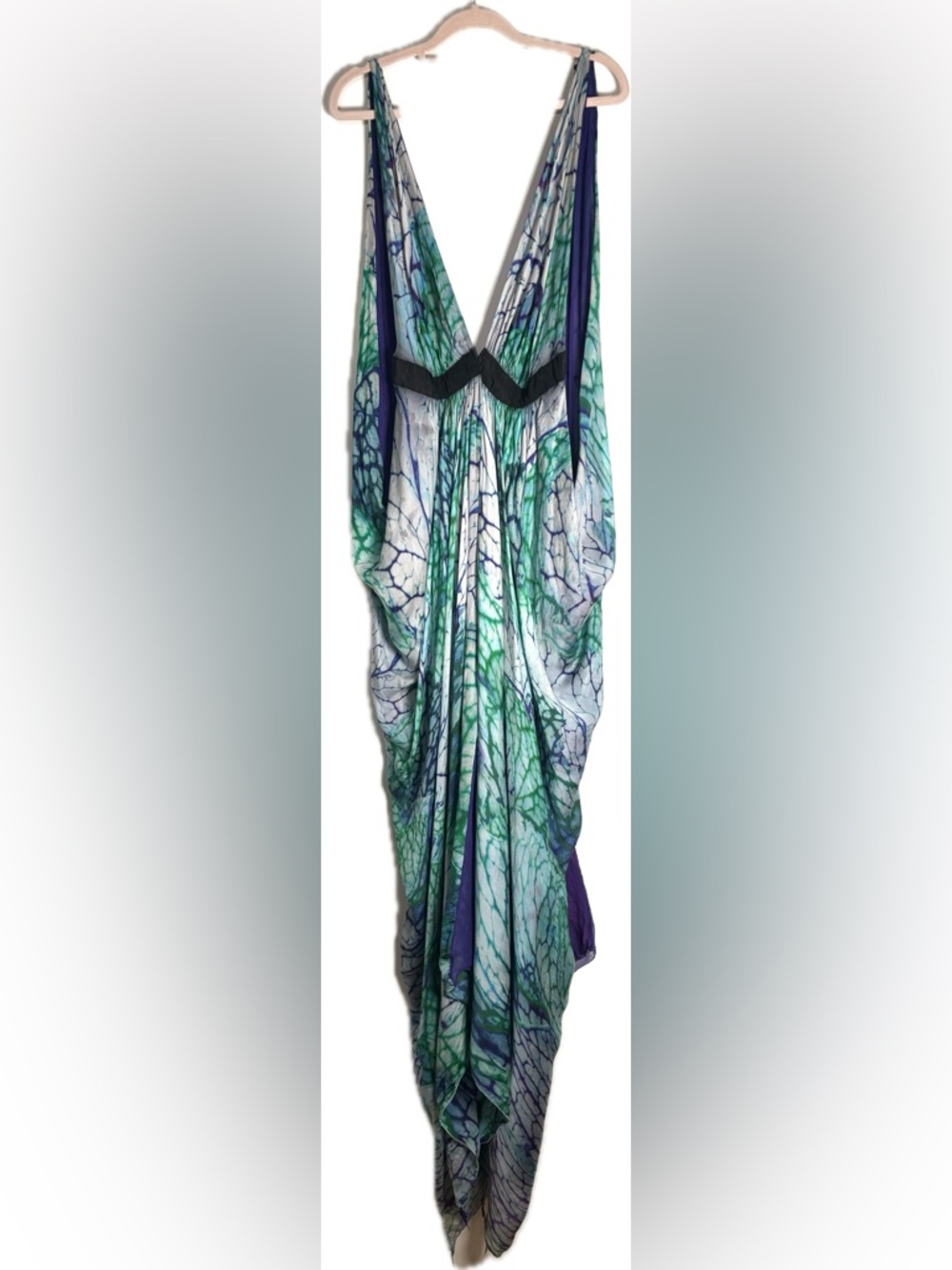 Roberto Cavalli Purple and Blue Printed Silk Dress
